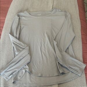 Old Navy Women's Light Gray Long Sleeve Tee